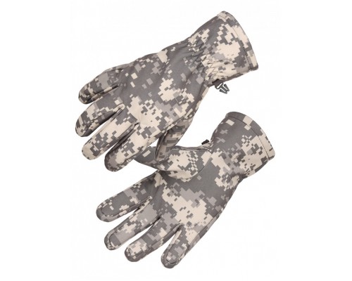 Перчатки тактические Softshell Tactical Gloves, Waterproof (для влажной и холодной погоды), цвет Цифровой серый (ACUPAT)