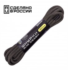 Шнурки CORD Паракордовые 180см (черный-хаки)