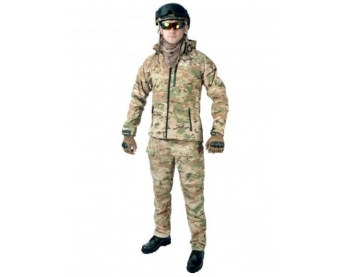 Тактический костюм мужской софтшелл (Softshell) GONGTEX ASSAULT, до -10С, цвет Мультикам (Multicam)