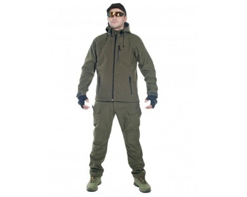 Тактический костюм мужской софтшелл (Softshell) GONGTEX ASSAULT, до -10С, цвет Олива (Olive)