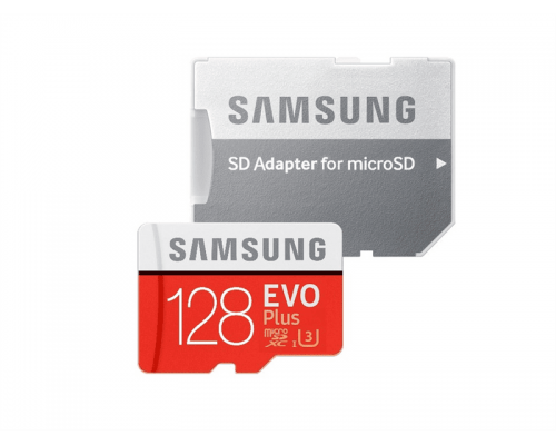 Карта памяти 128Gb Samsung EVO Plus microSDXC Class 10 UHS-I U3 + SD адаптер