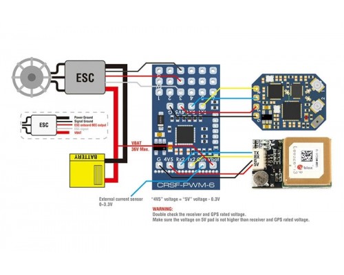 Преобразователь сигнала MATEKSYS CRSF-PWM-6