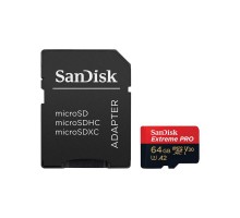 Карта памяти 64Gb SanDisk Extreme Pro microSDXC Class 10 UHS-I U3 V30 A2