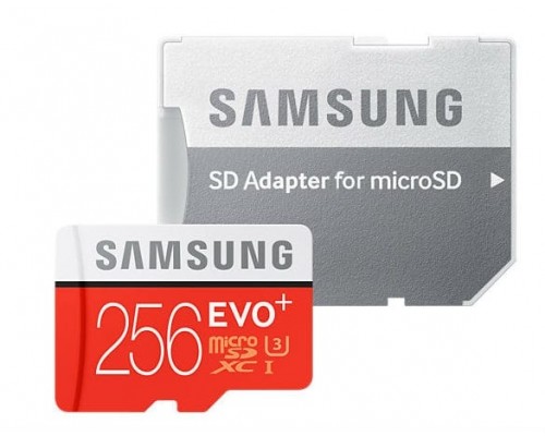 Карта памяти 256Gb Samsung EVO Plus microSDXC Class 10 UHS-I U3 + SD адаптер