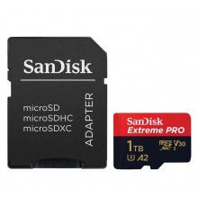 Карта памяти 1TB SanDisk Extreme Pro microSDXC Class 10 UHS-I U3 V30 A2 + SD адаптер