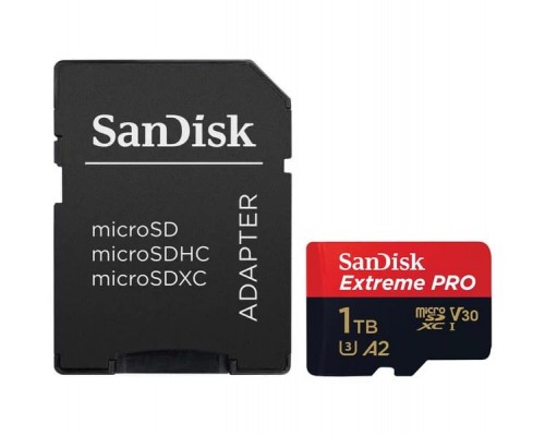 Карта памяти 1TB SanDisk Extreme Pro microSDXC Class 10 UHS-I U3 V30 A2 + SD адаптер