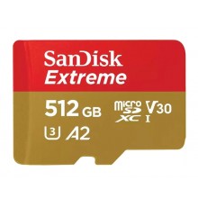 Карта памяти 512Gb SanDisk Extreme microSDXC Class 10 UHS-I U3 V30