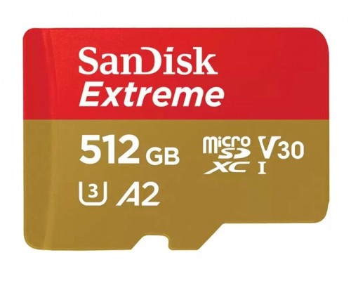 Карта памяти 512Gb SanDisk Extreme microSDXC Class 10 UHS-I U3 V30