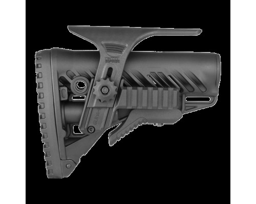 Полимерный приклад GLR-16 PCP (упор щеки+ пикатинни) черный com/mil-spec