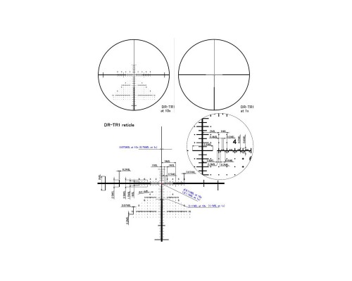 Прицел March-F 1-10x24 Shorty DR-TR1 FFP 30мм, подсветка